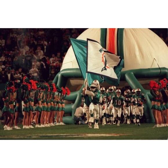 Miami Dolphins 90s STARTER Track Suit jacket pants windbreaker L XL teal NFL vtg - Picture 10 of 10